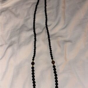 Elegant Black Beaded Necklace